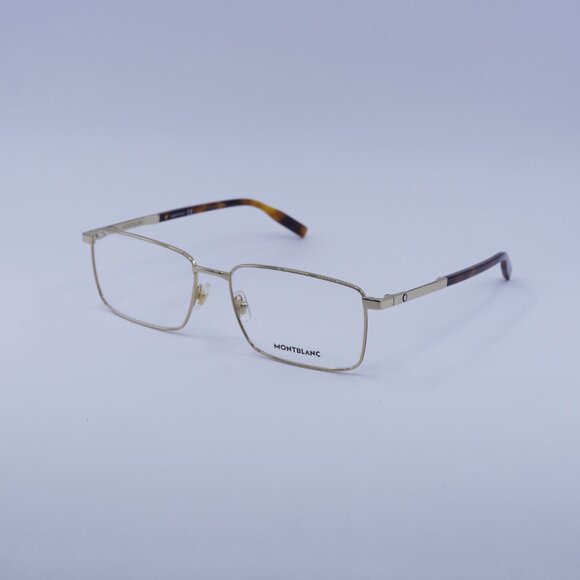 Montblanc MB0022O 006 Eyeglasses Gold 59mm Rectangle Frame - Picture 8 of 10